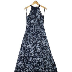 Altar'd State Womens Floral Maxi Dress Size S Blue